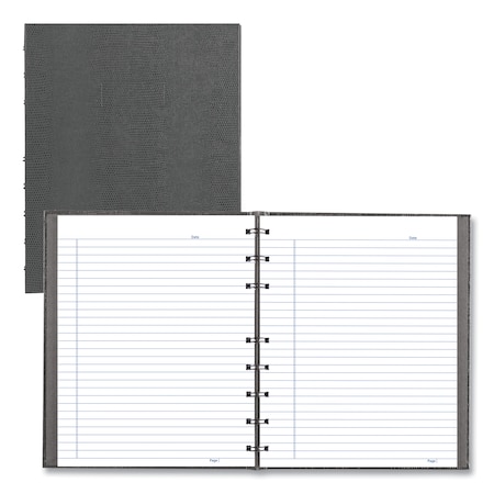 NotePro Notebook, 1-Subject, Medium/College Rule, Cool Gray Cover, 75 9.25 X 7.25 Sheets